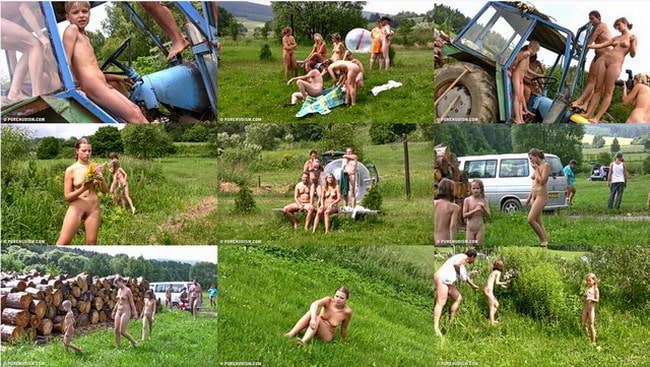 Naturists outdoor video Purenudism - Grassy outdoor fitness