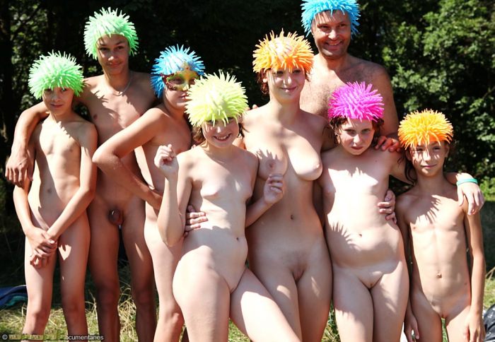 Video nudists rest naked in the woods